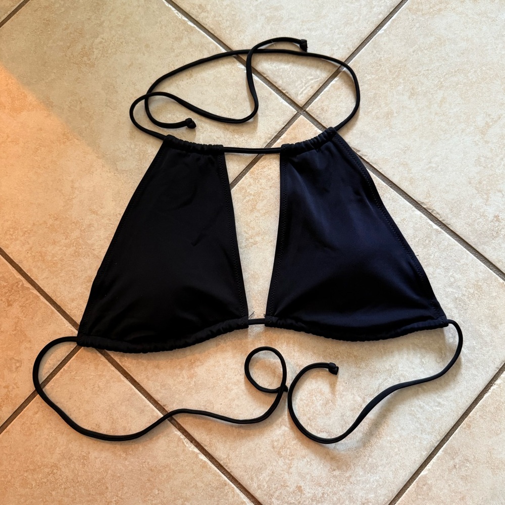 PINK Black Bathing Suit Top